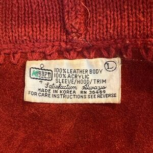 Vintage 60s/70s red suede leather coat